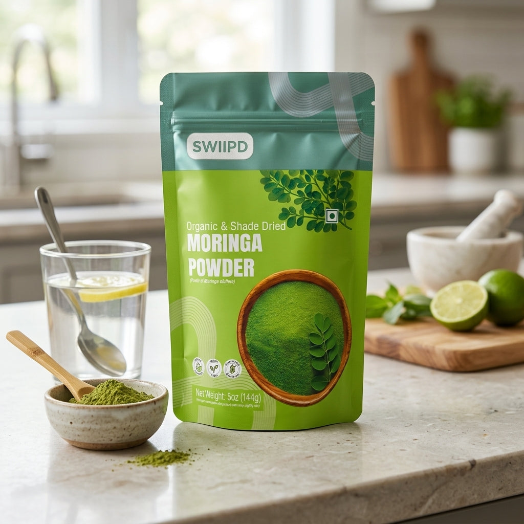 SWIIPD moringa leaf powder – from certified organic farms to pack