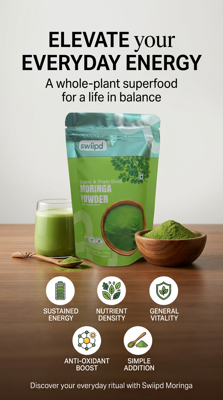 SWIIPD pure moringa oleifera leaf powder – vegan superfood